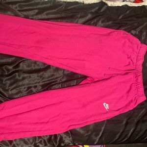 Hot pink nike sweats